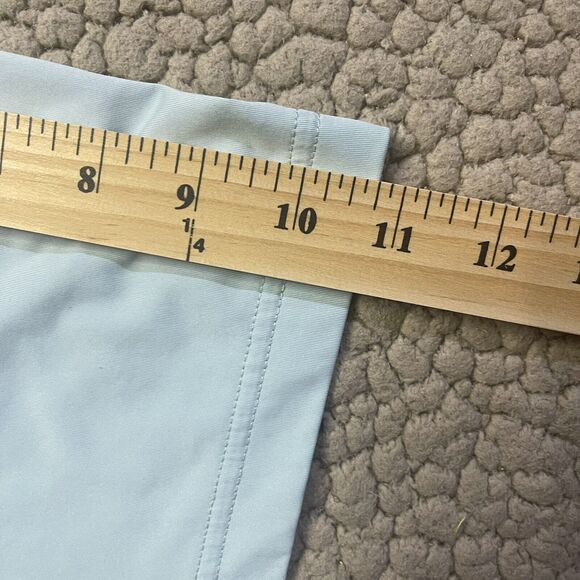 FootJoy Fj Golf Polo Shirt Short Sleeve Mens Sz L solid‎ light blue 4 button up - Picture 5 of 5